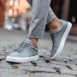 Italian Leather Ash Grey “Royale” Low-Tops by Greats in Men’s Size 12!